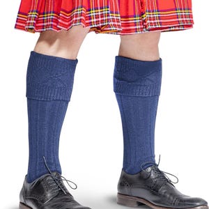 Skotska Kilt Strumpor | Ribbade Highland Dress Strumpor i Ullblandning