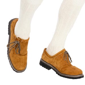 Mens Suede Leather Oktoberfest Shoes: Bavarian Trachten Boots