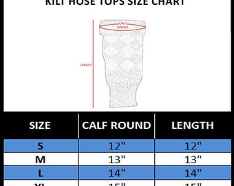 Tartan Kilt Hose Tops | Wool Blend Scottish Highland Dress Socks