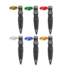 Scottish Sgian Dubh Dummy Knife: Thistle Mount Celtic Kilt Accessory
