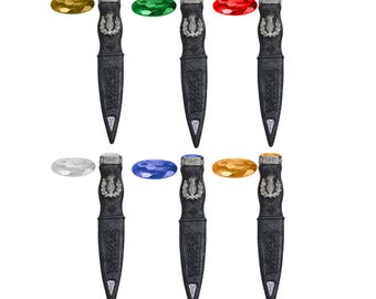 Coltello finto scozzese Sgian Dubh / Accessorio per kilt celtico Thistle Mount