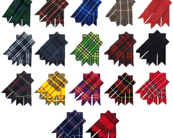 Tartan Kilt Flashes for Men | Adjustable Elastic Garters | Scottish Kilt Accessories