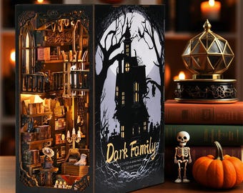 Dark Family Book Nook Kit: DIY Miniature Haunted Mansion