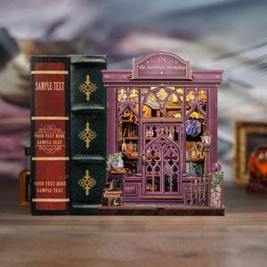 Kit fai da te per libreria Astrology Bookshop - Libreria mistica in miniatura con luce per adulti e adolescenti