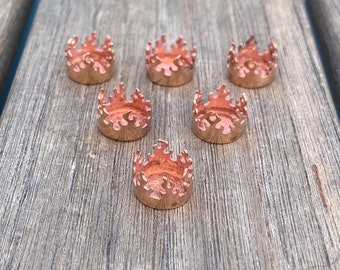 6pc 10mm round copper FireBezel