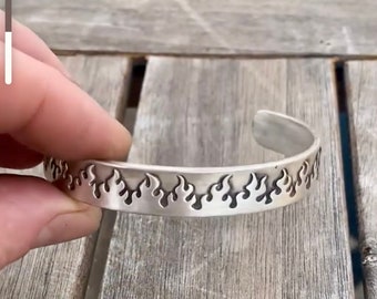 Large sterling FireBezel bracelet