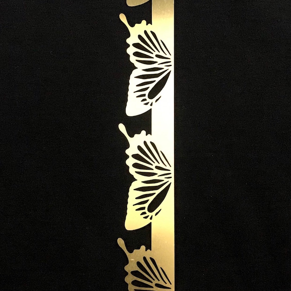 1pc Brass Butterfly wing decorative fancy overlay cutout pattern 1” tall