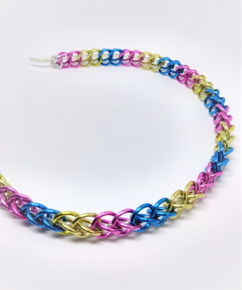 Half Persian in Sexuality Colors or Custom Colors Chainmaille Headbands