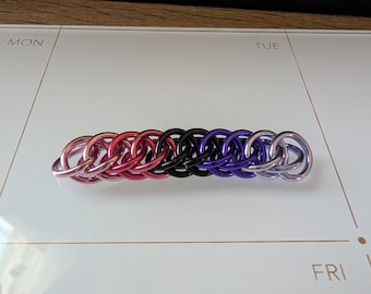 Bracelet: Omnisexual Half Persian - Anodized Aluminum Chainmaille