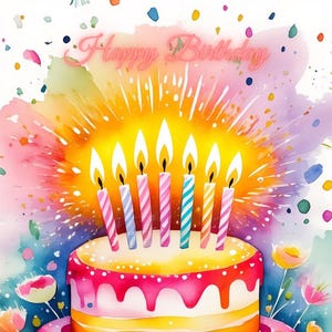 Feliz cumpleaños, cumpleaños infantil, tarjeta de cumpleaños, saludos coloridos, alegría de cumpleaños, deseos de cumpleaños para fiestas infantiles, acuarelas