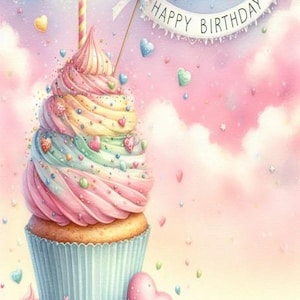 Feliz cumpleaños, cumpleaños infantil, tarjeta de cumpleaños, saludos coloridos, alegría de cumpleaños, deseos de cumpleaños para fiestas infantiles, acuarelas