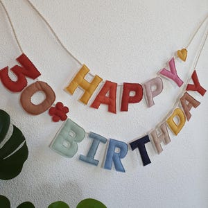 Happy Birthday garland | Party decorations | Colorful birthday decorations | First birthday | Decoration idea for a child&#39;s birthday | Colorful bunting
