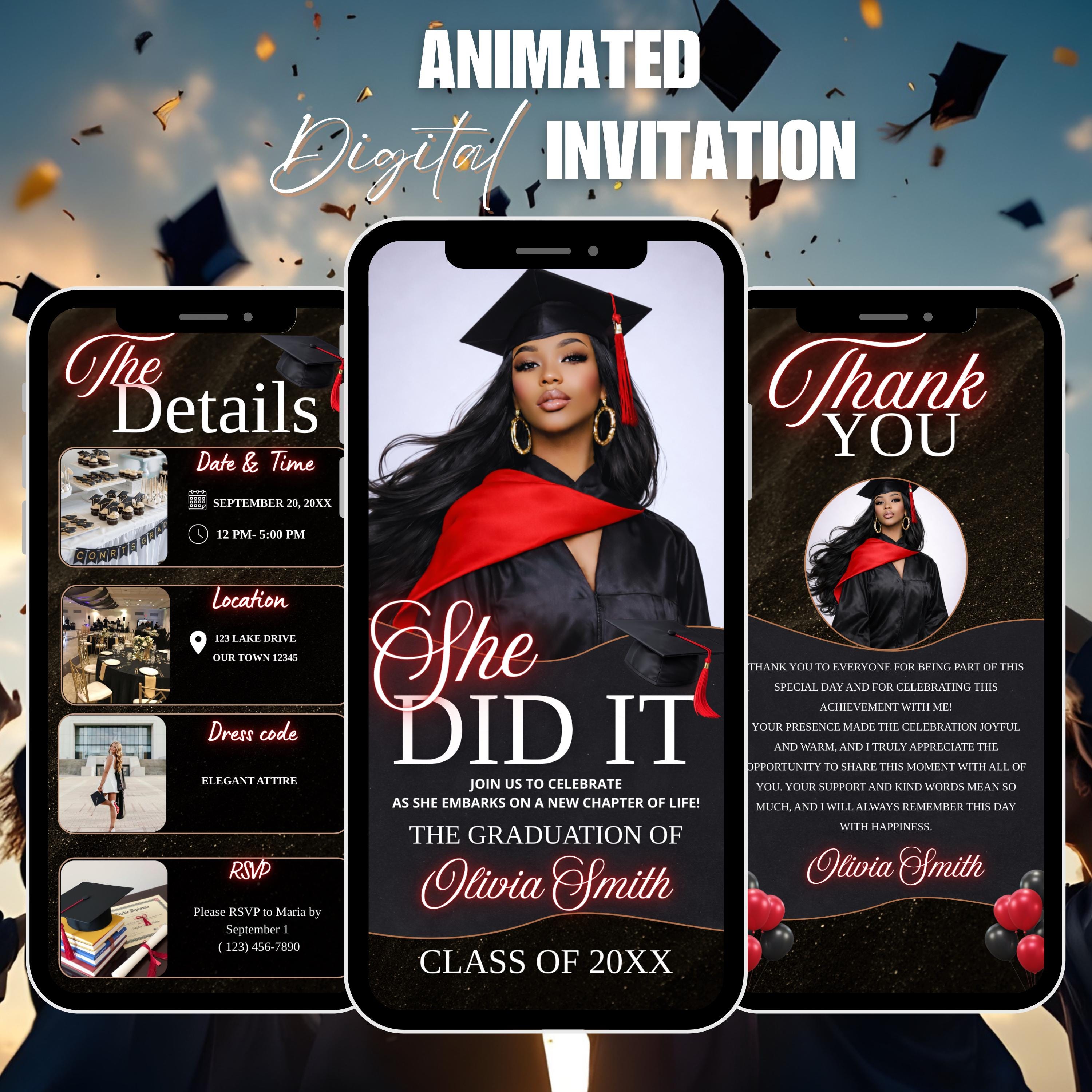 Digital Graduation Invitation Template|class of 2026 Party Invite ...