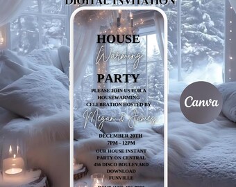 Animated Housewarming Party Invitation: Chic New Home Evite (Digital)