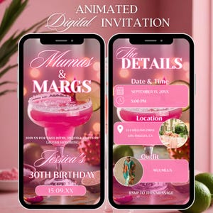 Muumuus & Margs Partyeinladung: Girls Night In Canva Vorlage (Digitaler Download)