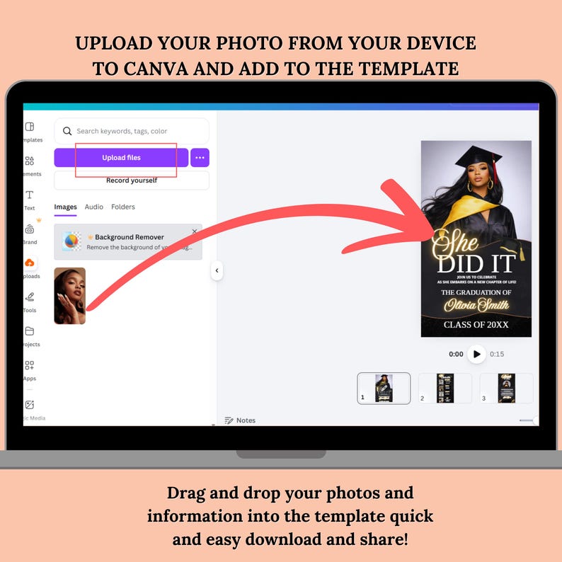 Graduation Interface Digital Graduation Invitation Template|class of 2026 Party Invite ...