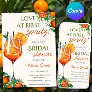 Brautpartyeinladung Aperol Spritz: Braut-Brunch Zitrus (PDF)