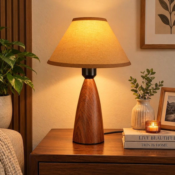 Touch Night Light, 3 Way Dimmable Bedside Lamp, Small LED Table Light, Farmhouse Bedroom Decor