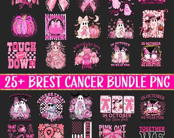 Paquete de imágenes PNG para la concientización sobre el cáncer de mama, imágenes PNG de Octubre Rosa, diseños de We Wear Pink, imágenes PNG de la cinta contra el cáncer de mama, descarga digital de la cinta rosa