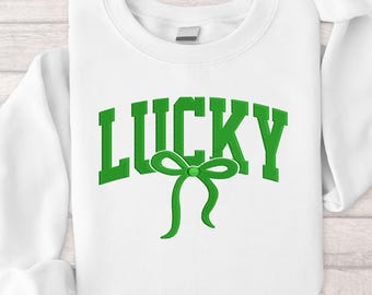 Diseño de bordado Lucky Coquette: Día de San Patricio (Descarga digital)