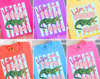 Later Gator PNG Bundle, Last Day of School PNG, End of School Year Shirt Design, Teacher & Student Sublimation,Kindergarten to 5th Grade DTF
