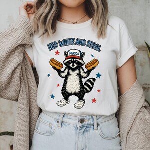 Funny Raccoon USA Patriotic PNG: 4th July Design (Digital Download)