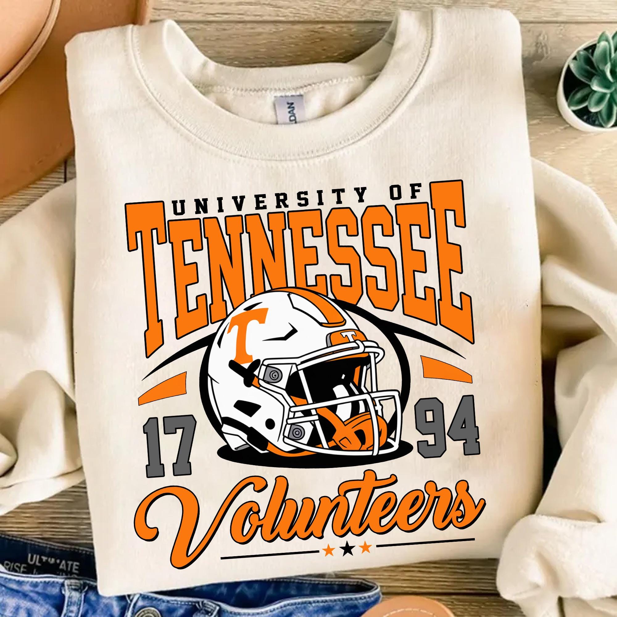 Men's Tennessee Volunteers Game Day T-Shirt - Team Color Orange Graphic Tee, Short Sleeve, Black, Size Large - View #9
