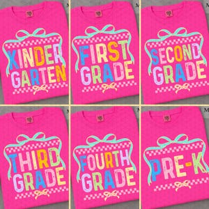 Preppy Floral Back to School PNG Bundle: Retro Teacher Shirt Design (Digital Download