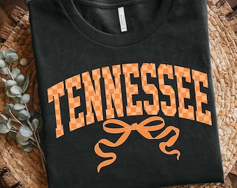 Lazo naranja de Tennessee SVG PNG, sublimación de cuadros retro, SVG lindo del día del partido de fútbol, SVG de espíritu sureño, diseño de camiseta deportiva de otoño