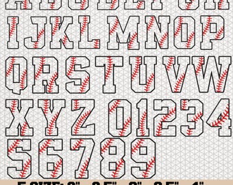 Baseball Stitch Embroidery Font, Designs for Embroidery Machine Instant Download