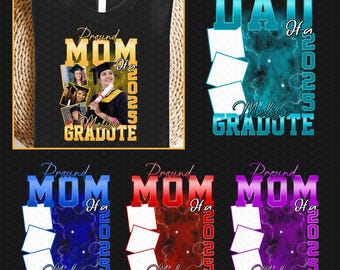 Personalized Graduation Family PNG: Group 2025 Grad T-Shirt Sublimation (Digital Download)