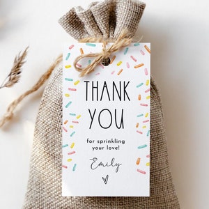 Rainbow Sprinkle Favor Tags - Printable Template
