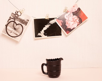 Mini Black Amethyst Glass Pitcher Creamer