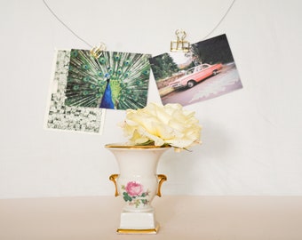 Rose and Gold Urn Shaped Vase