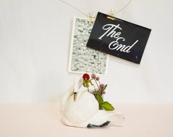 Sweet Swan Planter with Black Footies