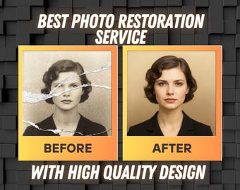 Expert Photo Restoration Service | Vintage Photo Repair & Enhancement | Colorize and Fix Old Damaged Photos