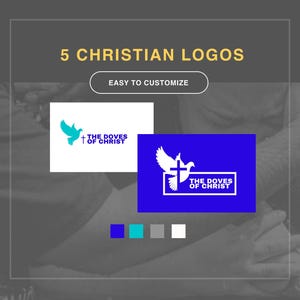 5, Christian Logos, Modern & Minimalist, Editable on Canva, Perfect for Churches, Ministries, Christian Organizations