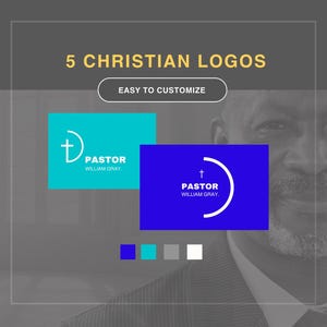 5, Christian Logos, Modern & Minimalist, Editable on Canva, Perfect for Churches, Ministries, Christian Organizations