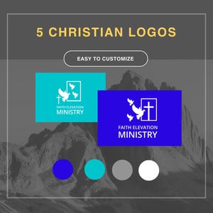 5, Christian Logos, Modern & Minimalist, Editable on Canva, Perfect for Churches, Ministries, Christian Organizations