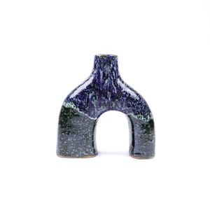 Tamegroute Keramikvas: Marockansk blå keramikljusstake