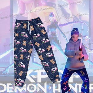 Rumi Choo Choo Train Pants For Kids, K-pop Demon Hunters Rumi Lounge Pants, Kawaii Kpop Demon Hunters Huntrix Rumi Stretchy Pj Pants