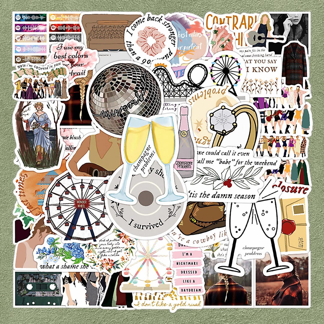 Taylor Sticker Pack, - Pinterest Aesthetic Stickers, Waterproof ...