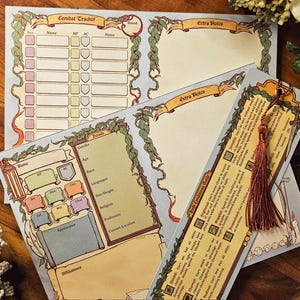 DnD NPC Log, Storybook Version, A5  Notepad for Game Masters