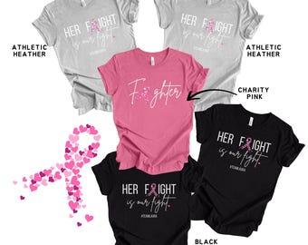 Custom Breast Cancer Support Squad Shirt, Her fight is our fight Shirt, Breast Cancer Shirt, Family Breast Cancer, Cancer Support Team Shirt