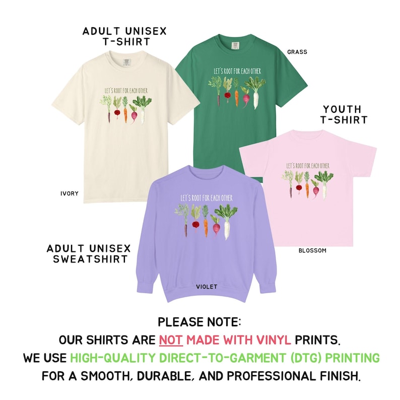 Lets Root For Each Other Vegetable Shirt for Gardeners, Vegetable Shirt for Garden Lovers, Garden Lovers Shirt, Vintage Garden Lover TShirt image 5