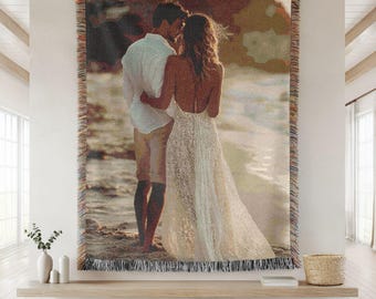 Custom Photo Blanket Personalized Photo Throw Custom Blanket with Picture Adults Custom Gift Wedding Grandma Personalized Memorial Blanket