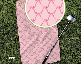 Cute Coquette Golf Towel Womens Golf Gift Ladies Golf Pink Golf Accessories Cute Golf Gift Birthday Gift Golfing Gift Girl Gift for Her