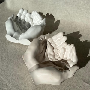 Dekoschale Hände | Keramik Hand Tray Deko | Schlüsselablage Schmuckschale