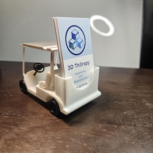 3d printed golf cart, business card holder