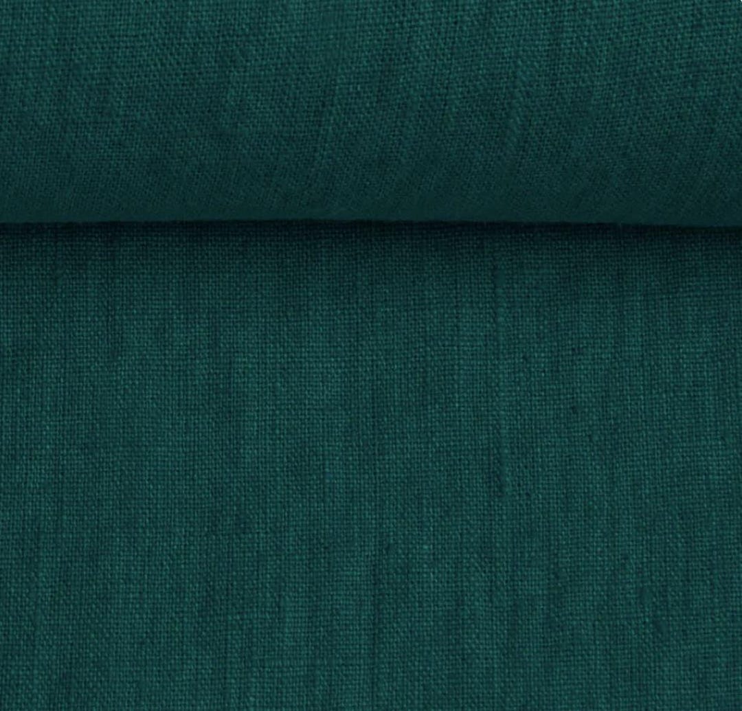 Washed Out Turquoise Washed Linen Fabric in Turquoise - 100% Natural Linen, 205 GSM | Soft ...